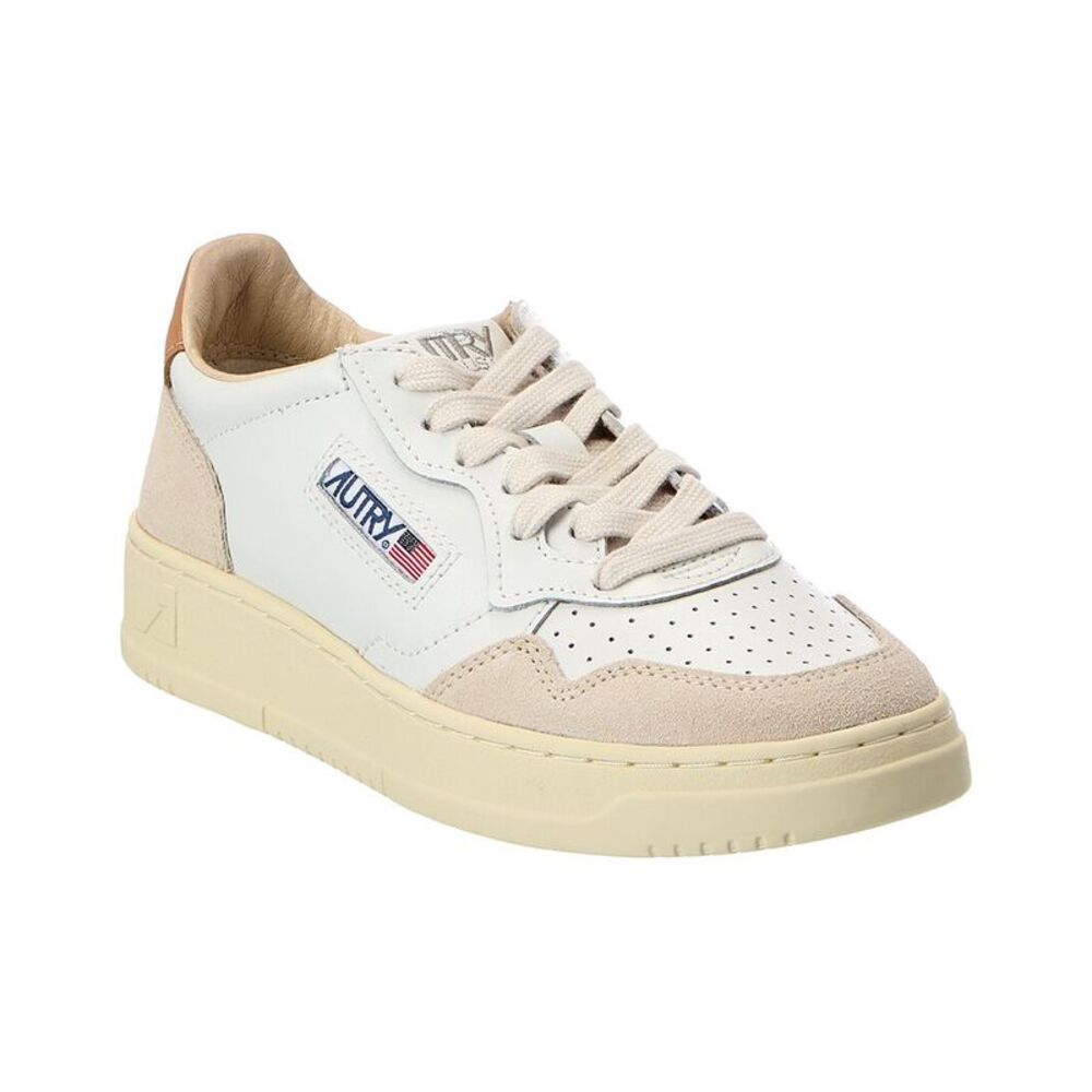 Autry Medalist Leather & Suede Sneaker, White